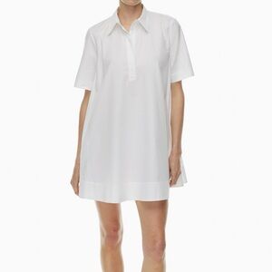 Babaton Aritzia Resolute White Poplin Shirt Dress